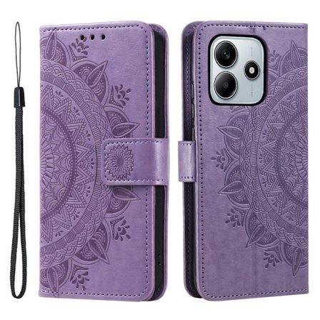 SKALO Xiaomi Redmi Note 14 5G Mandala Flip Cover - Lilla