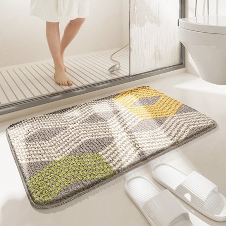 Tongcheng - 50*80cm - Antislip Badematte, Mikrofiber Fluffy Dusjmatte