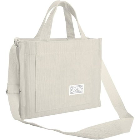 Manchestertasker til kvinder, stilfuld håndtaske, stor skuldertaske, rejsetaske med skulderrem Hvid