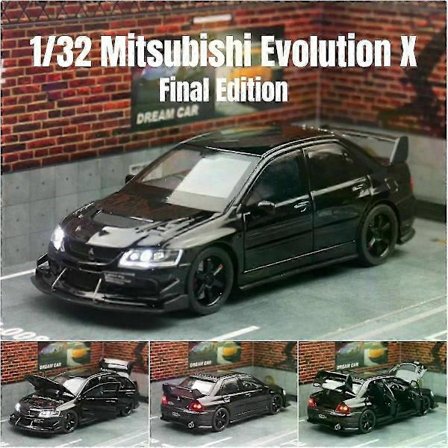 1/32 Lancer Evo Final Edition Jdm Racerbil Legetøjsmodel Støbt Metal Miniature Samling Gave Til Børn Drenge