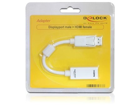 Delock video adapter - DisplayPort / HDMI - 12.5 cm