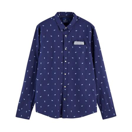 Scotch & Soda Shirt Blå, Herre Skjorter
