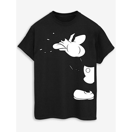 Disney Dam/Kvinnor Mickey Mouse Cut Bomull Boyfriend T-Shirt