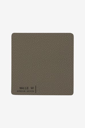 MiLLE W NORDISK DESIGN - Glasunderlägg fyrkant 4-pack - Grå - Bar- & drinktillbehör - Från Homeroom