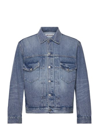 Weekday Relaxed Denim Jacket - Blue - XS