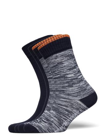 Linden 4-Pack Melange Socks - Gots/ Patterned Knowledge Cotton Apparel