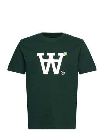 Wwace Big Logo & Badge T-Shirt Green WOOD WOOD