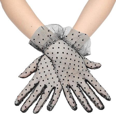 Kukka pitsi hanskat Vintage ooppera hanskat naisille Klassinen hää hanskat Stretchy