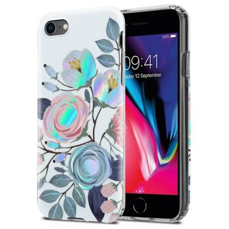 Fodral för Apple iPhone 7 / 7S / 8 / SE 2020 Fodral PEONY FLOWERS Fodral Skyddande silikon TPU blommig plånbok