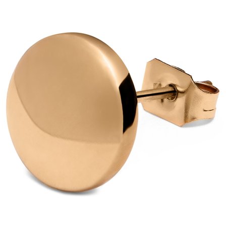 Różowo-złocisty kolczyk sztyft 10 mm dla mężczyzn - Wkręty