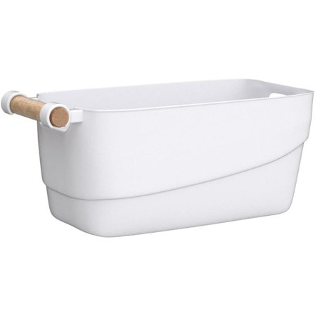 Hvid Plastik Badeværelses Organizer Kurv 5L - Opbevaringskurv til Badeværelse u0026 Køkken