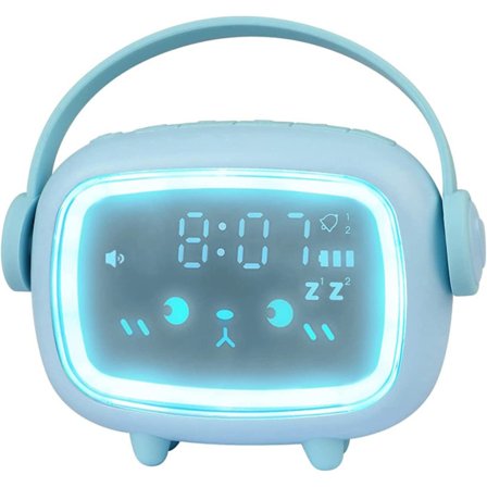 Barnväckarklocka Dag Nattljus, Röststyrning, Blå