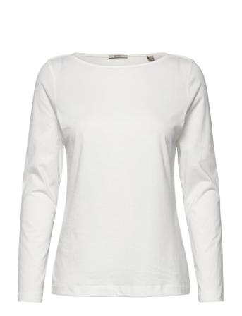 T-Shirts T-shirts & Tops Long-sleeved Hvit Esprit Casual