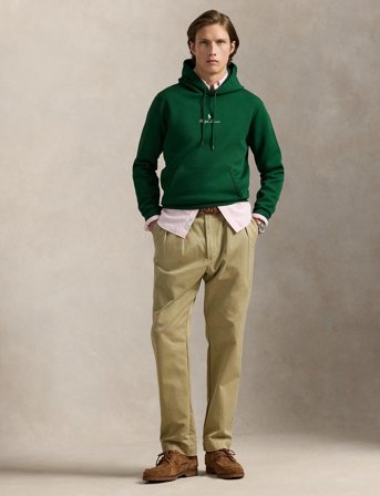 Polo Ralph Lauren Logo Double-Knit Hoodie - Green - XXL