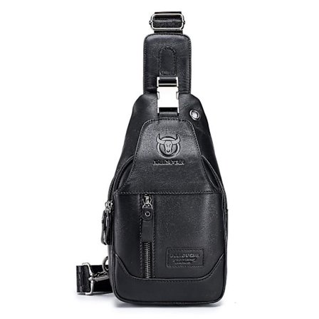 BULLCAPTAIN 095 Casual Bröstväska Toppskiktsläder Crossbody Väska Resväska Dagryggsäck