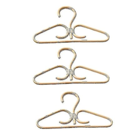 Flettet kleshenger i rotting, håndvevd for hjemmegarderobeinnredning, liten