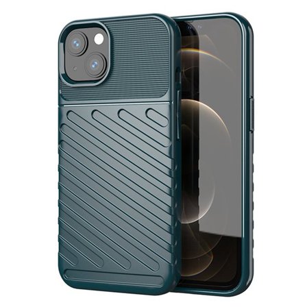 Thunder Case Joustava Kova Rugged Cover TPU Kotelo iPhone 13 mini vihreä