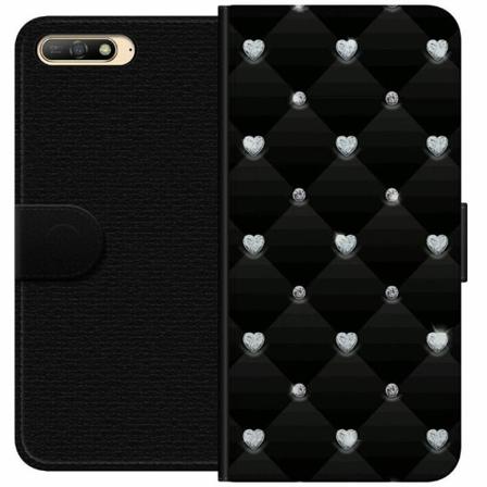 Huawei Y6 (2018) Plånboksfodral Bling Heart