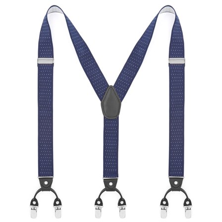 Brede Prikkede Marineblå Seler til mænd - Clip-on seler