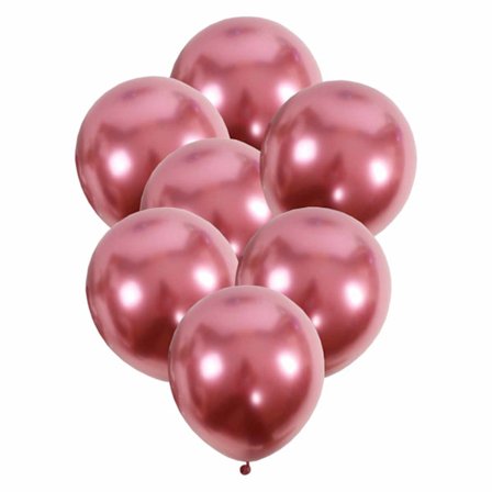50-pack balloner pink rød metallisk fest fødselsdag 26cm