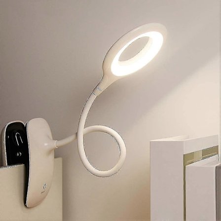 LED Clip-on Leselampe Dimbar Øyebeskyttelse Bordlampe