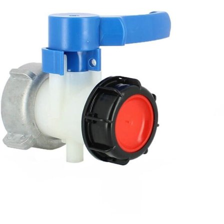 Tankventil - S75X6 møtrik - kompatibel med Schütz - RWR fitting og andet tilbehør til vandopsamlingstanke