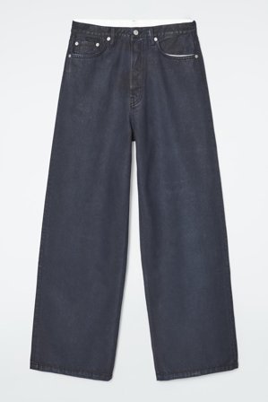 COS Frauen Volume Sprühgefärbte Jeans Mit Weitem Bein in Blau