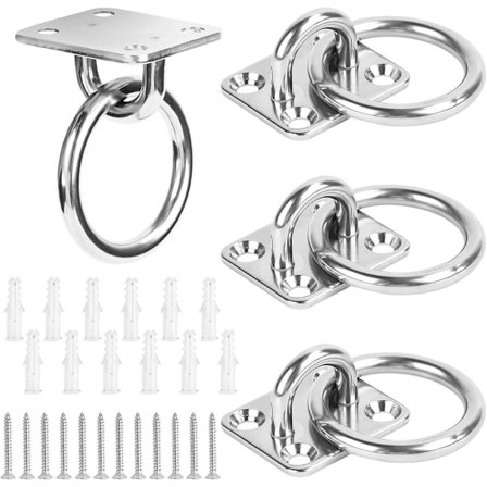 4-delt øyeplate med øye, dekkplate i rustfritt stål, øyeplate med øye, rustfritt stål, øyeplate, øyeplate, feste