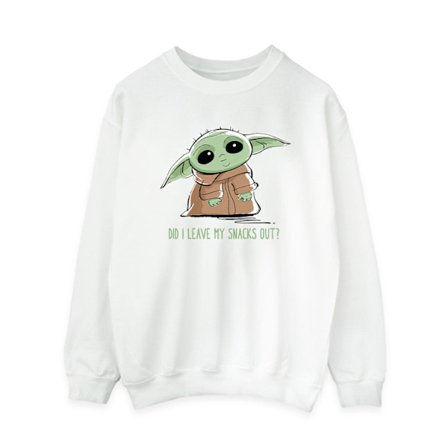 Star Wars Dam/Damer The Mandalorian Grogu Snacks Meme Sweatshirt