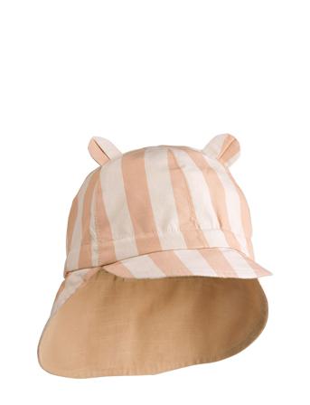 Gorm Reversible Sun Hat Yarn Dyed Coral Liewood