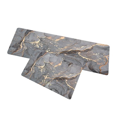 Superabsorberende køkkenmåtte af diatoméjord, hurtigtørrende skridsikker memory foam-måtte for komfortabel madlavning og hygiejne (marmor sod, to 