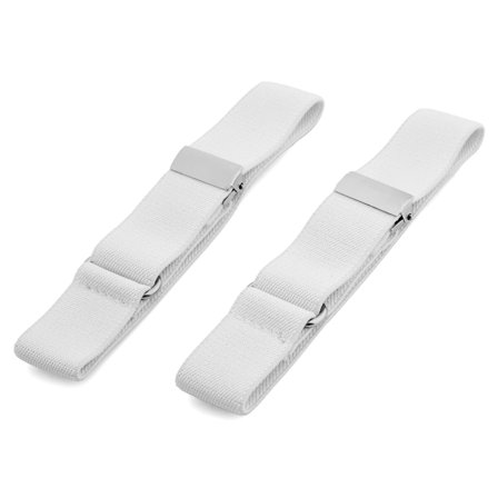 Wąskie białe opaski do koszuli dla mężczyzn - Opaski do koszul