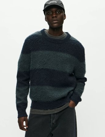 WOOD WOOD Wwlevi Crew Neck 25192 - Blue - S