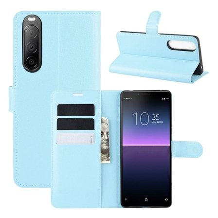 Klassisk Sony Xperia 10 II flip etui - Babyblå