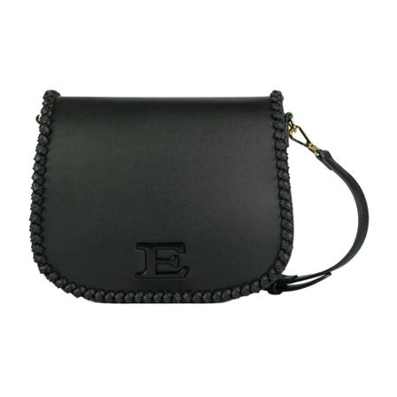 Ermanno Scervino, Postcase shoulder strap with initial Zwart, Dames, Maat:ONE Size