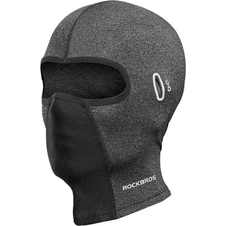 Sommer Balaclava Sport Motorsykkel Sykkel UV-beskyttelse for Menn Kvinner, Hals Gaiter Balaclava UPF 50+, Ansiktsbandanas for Nærsynthet Svart Grå