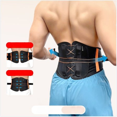 Ammattimainen miesten painonnostovyö liukulukolla kyykkyihin ja maastavetoon - vahvistettu lannerangan tuki L