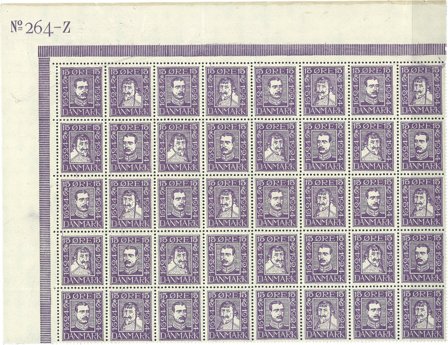 Danmark - AFA 136-137 postfrisk 40-blok