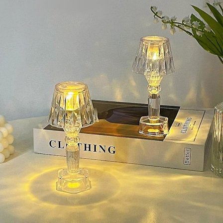 Bordlampe Dekorativ Moderne USB-drevet Soveværelse Krystal