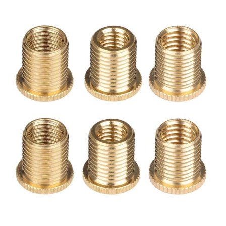 6 stk. Præcisions messing universal gearknop gevindadaptere - M8 X 1.25, M10 X 1.25, M10 X 1.5Kit, passer til de fleste 5/6-trins manuelle gear