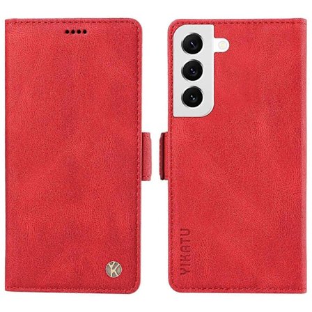 YIKATU YK-005 För Samsung Galaxy S21 FE 5G Ställ Plånboksfodral Hudvänligt Läder Telefonskal