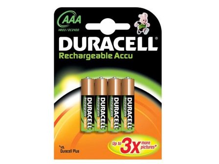 Duracell Batteri Duracell opladeligt HR03 AAA MAH 750 Pk/4