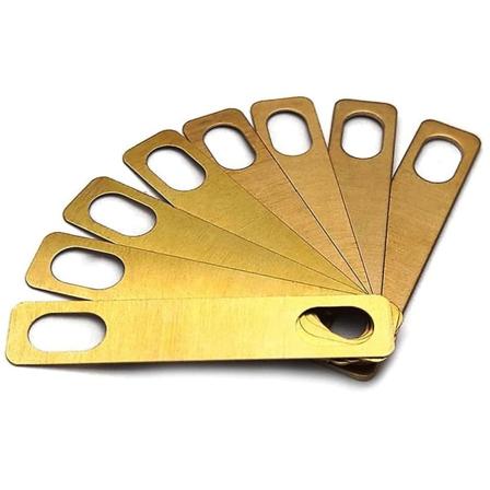 Nye 8 stk. Gitarhals Plate 0,2 mm 0,5 mm 1 mm Gitarpakning Utbytting Gitarhals Shim Høyde G