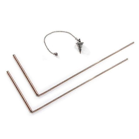 2 st Koppar Spådomsstänger Andliga Divineringsstänger Flexibla Kopparstänger Spådomsstänger med Pendel