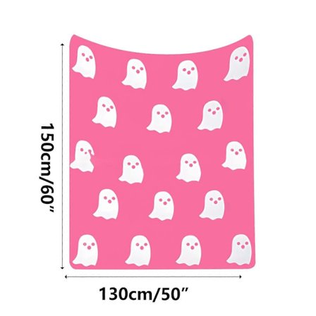 2025 Halloween Spöke Filt Flanell Dubbelsidig Filt Kawaii Plysch Överkast