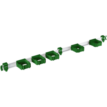 Skena Toolflex ONE 94cm med 5st hållare Grön*