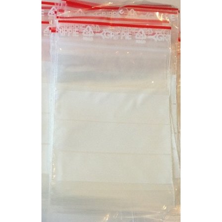 Minigrip-pussi 300 kpl kirjoituskentällä 6*8 cm