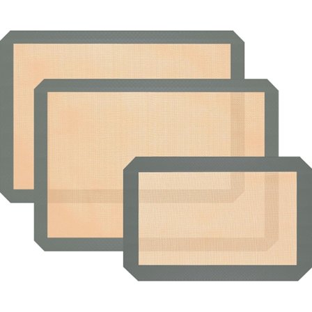 Silikon brød-slynge for jerngryte, 2 stk ovale og runde non-stick, lett å rengjøre og gjenbrukbar brødbakematte med lange håndtak, lett å overføre S