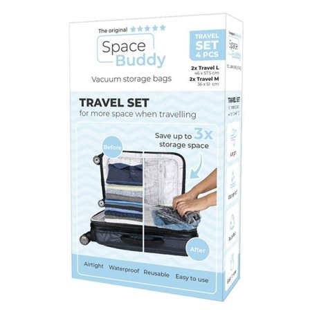 Space Buddy Tyhjiöpussit Matkapakkaus