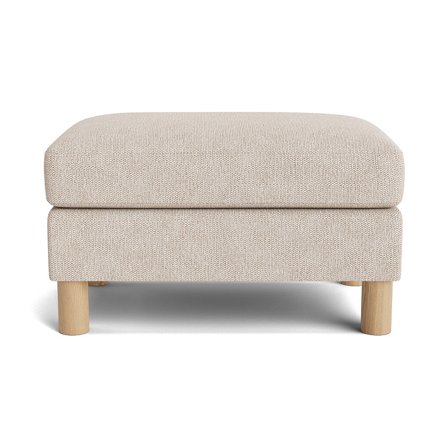 Luksuriøs Aragon Beige Puf, 75x50x44cm - Fyrretræ & Koldskum - Perfekt som Fodskammel eller Ekstra Siddeplads - Elegant Design til Hjemmet
